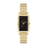 Skagen Hagen Montre pour Femmes, Mouvement à Quartz, Bracelet en Acier Inoxydable Ou en Cuir, Ton Or et Noir, 43Mm