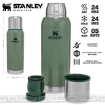 Bidon Bouteille STANLEY Adventure Vide Bouteille 1.1 L Litres Hammertone Vert