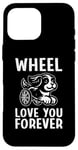 Coque pour iPhone 16 Pro Max Chien en fauteuil roulant mignon avec handicap