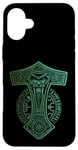 Coque pour iPhone 16 Plus Marteau de Thor Mjölnir Odin Vegvisir Runes Viking