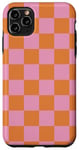 iPhone 11 Pro Max Case Checkered Pink Orange Cool Checkerboard Aesthetic Gift Case