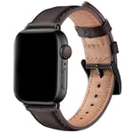 SUNFWR Leather Straps for Apple Watch Strap 40mm 41mm 38mm 42mm(Series 10), Men Women Replacement Genuine Leather Strap for iWatch Series Ultra 10 9 8 7 6 5 4 3 2 1/SE (38mm 40mm 41mm, Cofee/Black)