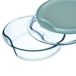 SIMAX - Cocotte Ronde avec Couvercle en Verre, Contenance 2,50 + 1,50L, Dimension 28 x 27 x 11,1 cm - Verre Borosilicate très Haute Résistance - 6926/6936/L