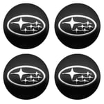 4st 56+60mm bilhjulsnav mittkapslar Sticker Cover Auto Badge Emblem Styling För Subaru Sti Impreza Forester Xv Tribeca,56mm Svart null none