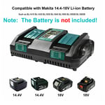 For Makita DC18RD 18V LXT LI-ION Twin Port Rapid Battery Charger Dual Port UK