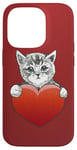 iPhone 14 Pro Valentine’s Day Kitten Art | Cute and Romantic Design Case