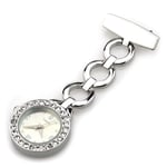 DSHUJC Montre de Poche, Montre de Mode Montre de Poche en Acier Inoxydable Cadeau Pendentif Collier Dames Montre Fob