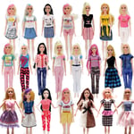 20 st Barbie docka klädsel casual kostym mode kjol byxa