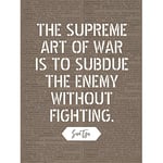 Artery8 Dictionary Inspiring Quote Sun Tzu Art of War Subdue Enemy Without Fighting Unframed Wall Art Print Poster Home Decor Premium