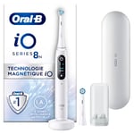 Oral-B iO 8N Brosse À Dents Électrique Blanche connectée Bluetooth, 2 Brossettes, 1 Étui De Voyage, Ensemble de 4 pièces