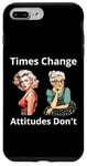 Coque pour iPhone 7 Plus/8 Plus Pin-up Girl Young And Older Times Change Attitudes Don't