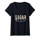 Womens Sugar Therapist Sugarist Wax Specialist Esthetician V-Neck T-Shirt