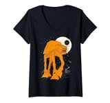 Star Wars AT-AT Moon Death Star Halloween Poster T-Shirt avec Col en V