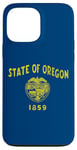 Coque pour iPhone 13 Pro Max Drapeau de l'État d'Oregon The Castor State