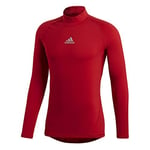 Adidas Alphaskin Longsleeve Warm Compression Top - Power Red, X-Small