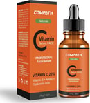 Vitamin C Serum Face, with Hyaluronic Acid, 20% Vitamin C,Vitamin E, Amino. Nat