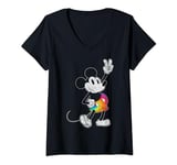 Disney Mickey And Friends Rainbow Mickey Tie Dye Shorts T-Shirt avec Col en V