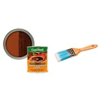 CUPRINOL 5158525 Garden Furniture Stain Exterior Woodcare, Oak,750ML & Silverline Synthetic Paint Brush 50mm / 2" (367969)