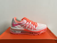 Nike Air Max 2015 GS UK 4 EUR 36.5 White/Pink Pow New 705458 101 Ladies/Girls