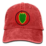 24th Infantry Division United States Washed Retro Adjustable Jeans Caps Peaked Cap For Women And Men