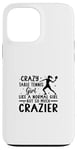 Coque pour iPhone 13 Pro Max Joueur de ping-pong Crazy Table Tennis Fille