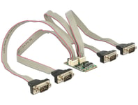 DELOCK – Mini PCIe Module, 4x10-pin IDC, incl. 4 RS-232 cables, incl. brackets (95244)