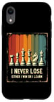 iPhone XR Chess Board I Never Lose Either I Win Or Learn Chess Coach Case