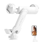 ATUMTEK Adaptateur de Montage de Trépied pour Téléphone, Adaptateur Trepied Smartphone avec 2 Sabots Froids et Une Vis 1/4", Rotatif à 360° Pince Telephone Trepied - Blanc