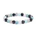 Bracelet Aquamarine/ Labradorite/ Tourmaline Quartz Elastic