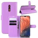 Oppo Reno Z      Pu Wallet Case    [Purple]