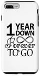 iPhone 7 Plus/8 Plus 1st Wedding Anniversary Day - 1 Year Down Forever To Go Case