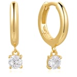 ANIA HAIE GOLD DROP SOLITAIRE HOOP EARRINGS E061-08G