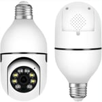 Utomhus WiFi-glödlampa kamera, 1080P smart säkerhetskamera, 360 graders trådlös glödlampa kamera