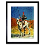 Painting Portrait Figure Horse DAUMIER Don Quixote Framed Art Print B12X3994