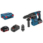 Bosch Professional 18V System GBH 18V-26 F - Taladro percutor inalámbrico (2 baterías x 5.0 Ah, en L-BOXX)