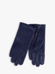 totes Three Point Water Repellent Leather Gloves, Navy