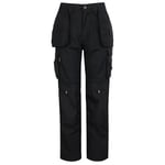 TuffStuff - Extreme Work Trousers - 28” Waist - Black - Long Cargo Trousers - Work Trousers For Men - Triple Stitched Seams - Detachable Holster Pocket - Features Knee Pad Pockets - Work Trousers