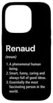 Coque pour iPhone 14 Pro Renaud Définition du nom Dictionnaire amusant