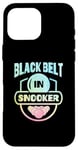 Coque pour iPhone 16 Pro Max Queue de billard avec ceinture noire