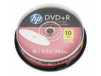 Hp Dre00060wip Dvd+R Dl-Skiva 8,5 Gb 10 St Med Tryckbar Spindel