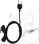 2 Broches Talkie-walkie Casque bi-directionnel écouteur Intra-auriculaire oreillette PTT MIC pour IC-F3011 / F4011 / F4001 / F1000 / F2000 / F3210D / F3230D / T70A / V80 / F3G /(Q1684)