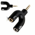 U Shape 3.5mm Y Headset Adapter Kit Jack Splitter for Audio Headphone and MIC