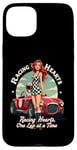 iPhone 15 Plus Racing Hearts, One Lap At A Time Pinup Case