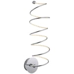 Applique led lampe de salon applique murale lampe de couloir en spirale, aluminium, 23,4W 1260lm blanc chaud, LxH 18 x 60 cm