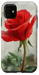 Coque pour iPhone 11 Rose Aquarelle Rose Art Aquarelle Rose Floral