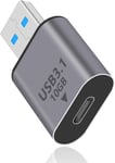 Adaptateur Femelle Usb C VersMâle Usb 10Gbps,Adaptateur Usb C Vers Usb 3.1 Gen 2,Adaptateur Usb De Type C Vers Usb 3.1 Otg Charge Rapide Pour Iphone,Macbook,Pc,Laptop,Charger,Power(1Pack)