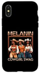 Coque pour iPhone X/XS Melanin Cowgirl Swag Afro-Américain Melanin Queens Girls