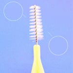 Dental Interdental Brushes Braces Interdental Brushes Ergonomic Handle Yellow