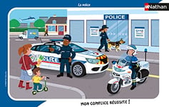 Nathan - Puzzle Enfant - Cadre 15 pièces - La police - Fille ou garçon dès 3 ans - Puzzle de qualité supérieure - Carton épais et résistant - Quotidien et Travail - 86139