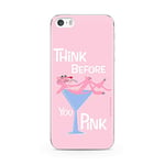 ERT GROUP Original Pink Panther TPU Case for iPhone 5, iPhone 5S, iPhone SE, Liquid Silicone Cover, Flexible and Slim, Protective for Screen, Shockproof and Anti-Scratch Phone Case